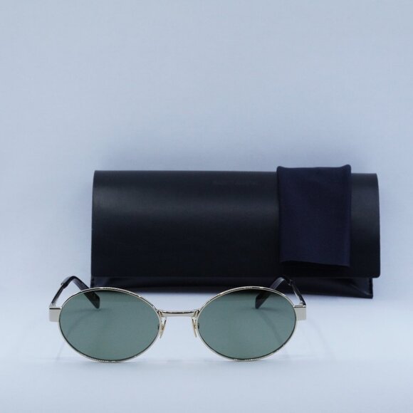 Final Price! Saint Laurent SL692 003 Gold Green Sunglasses - Picture 3 of 11